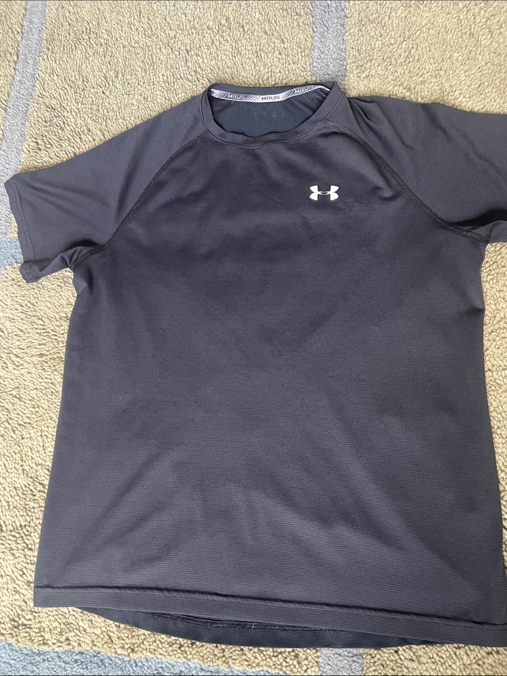 Under Armour Black Short Sleeve Tech Tee with White Logo